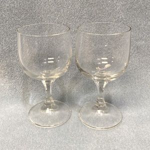 Absinthe Glasses set of two 2 ounce hexagon stemmed glass.